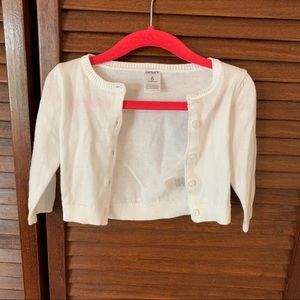 Carter’s White Button Down Cardigan Sweater EUC